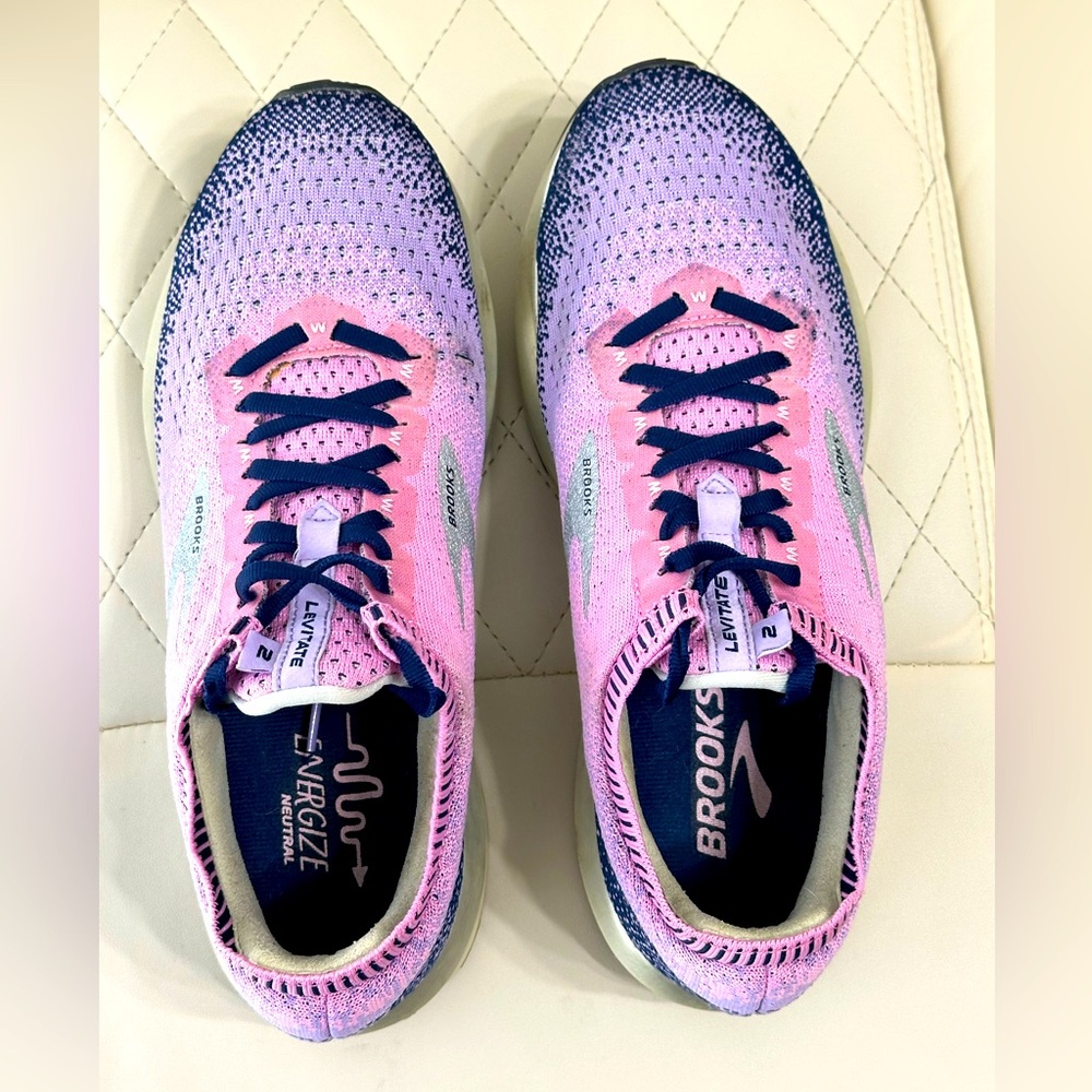 Brooks Women's Purple Pink Knit Running Shoes - Picture 5 of 12